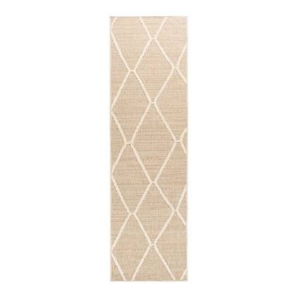 Boho&me Jute balkonkleed - Lazo Diamond beige - 66x230 cm