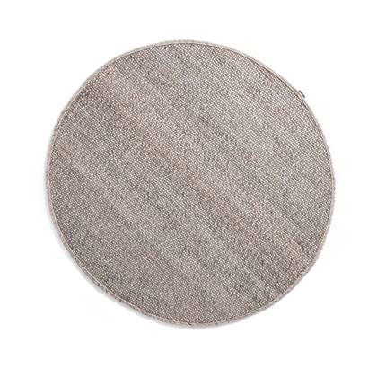 Nordic Weavers Rond wollen vloerkleed Lett - lichtgrijs - 300 cm rond