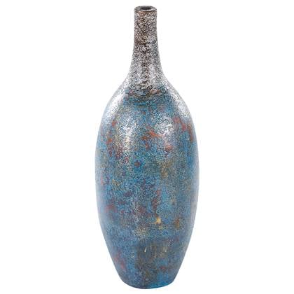 Beliani - PIREUS - Decoratieve vaas - Blauw - Terracotta