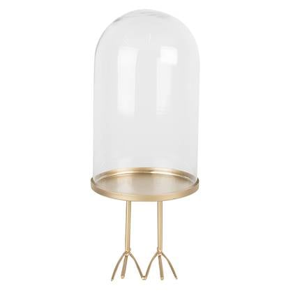 Clayre & Eef Stolp  Ø 13x30 cm Goudkleurig Ijzer Glas Rond Glazen