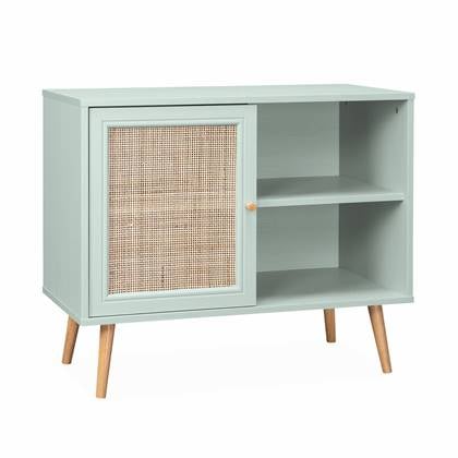 sweeek - Dressoirkastje met rotan Groen