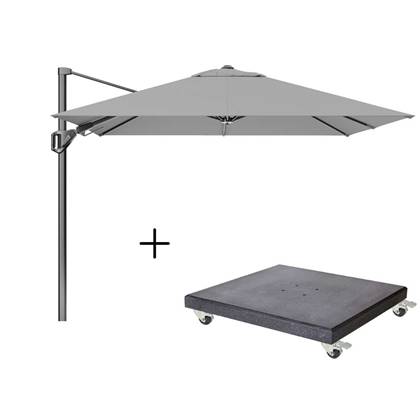 Platinum Voyager T² zweefparasol 270x270cm | Light Grey + Premium