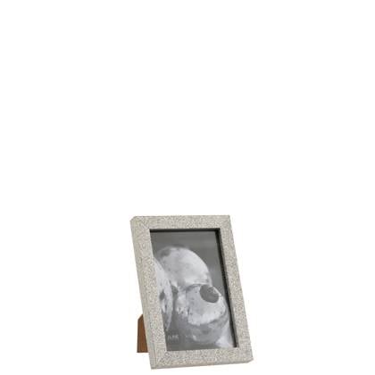 J-Line fotolijst - fotokader Glitter - hout - - small - 4 stuks Zilver