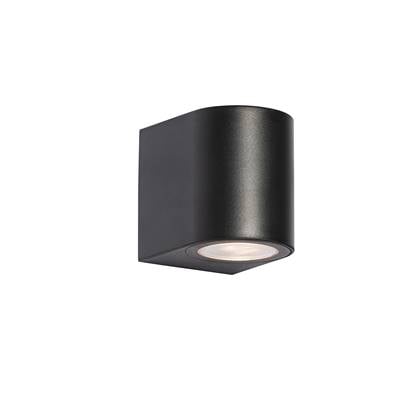 QAZQA baleno - Moderne Wandlamp voor buiten - 1 lichts - D 9.2 cm - Zwart - Buitenverlichting