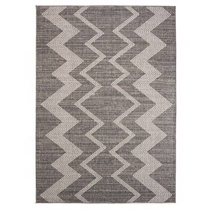 Boho&me Buitenkleed zig zag Sunny - grijs - 240x340 cm