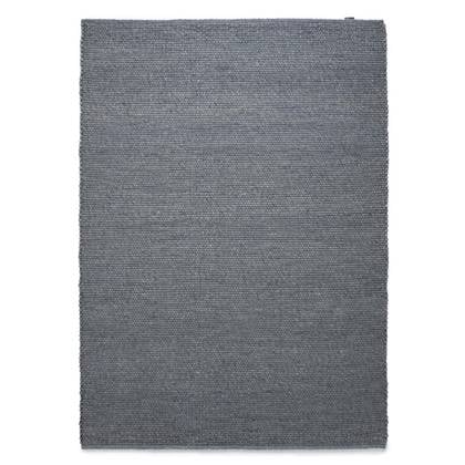 Nordic Weavers Wollen vloerkleed Lett - staal - 60x120 cm Blauw