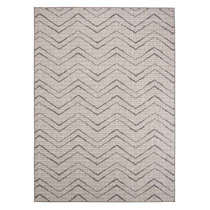 Boho&me Buitenkleed zig zag Summer - crème|grijs - 66x230 cm