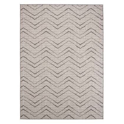 Boho&me Buitenkleed zig zag Summer - crème|grijs - 240x340 cm