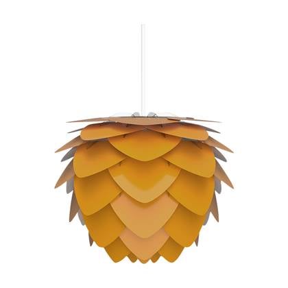 Umage Aluvia Mini hanglamp saffron yellow - met koordset wit - Ø 40 cm