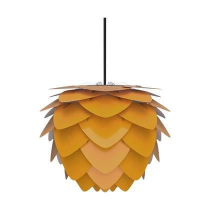 Umage Aluvia Mini hanglamp saffron yellow - met koordset zwart - Ø 40