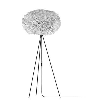 Umage Eos X-large vloerlamp light grey - met tripod zwart - Ø 75 cm