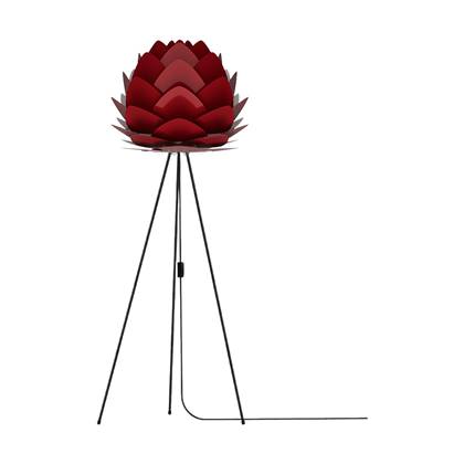 Umage Aluvia Medium vloerlamp ruby red - met tripod zwart - Ø 59 cm