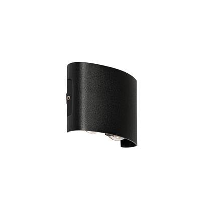 QAZQA LED Wandlamp buiten silly Zwart Modern L 12cm