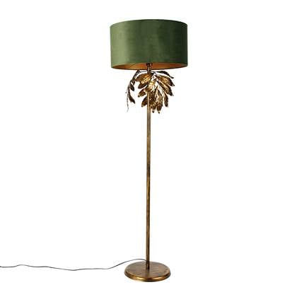 QAZQA Vloerlamp linden Groen Klassiek | Antiek D 50cm