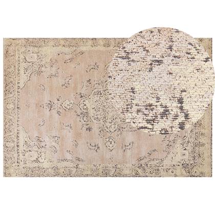 Beliani - MATARIM - Vloerkleed - Beige - 200 x 300 cm - Katoen