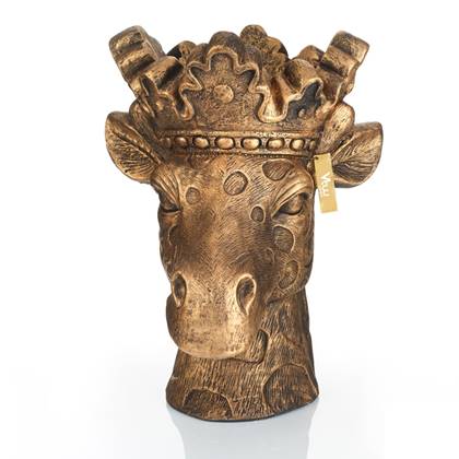 Vtw Living - Bloempot - Binnen en Buiten - Giraffe - Brons Brons, Goud