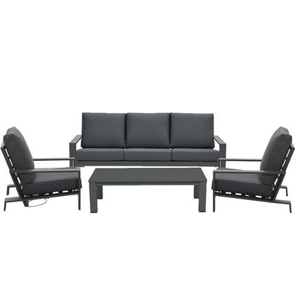 Garden Impressions Coba 4-delige Loungeset Donker Grijs