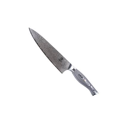 Homizu Shimauma koksmes - 20cm - VG-10 damascus mes|G10 - zwart-wit