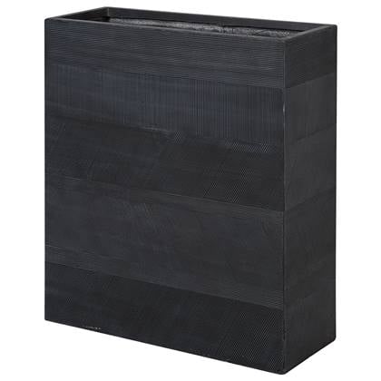 Beliani - THIMENA - Bloempot - Zwart - 80 cm - Klei-vezelmengsel