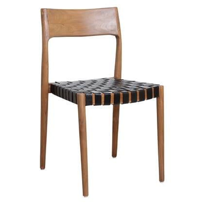 Raw Materials Freya eetkamerstoel zwart leer set|2