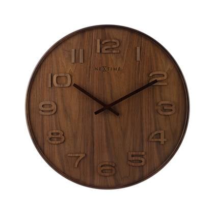 NeXtime   - Wandklok - 53 x 3 cm - Hout - Bruin - 'Wood Wood