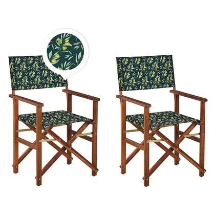 Beliani - CINE - Tuinstoel set van 2 - Groen|Olijven - Polyester