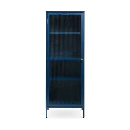 Olivine Katja metalen vitrinekast blauw 58 x 160 cm