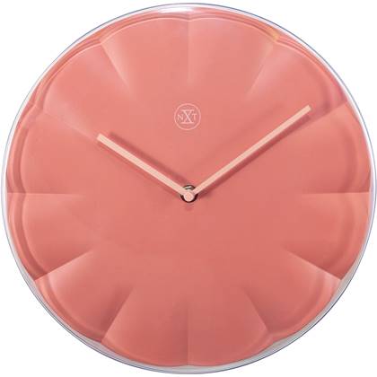 NeXtime - nXt - Wandklok - 20 cm - Plastic - Rood - 'Sweet' Roze