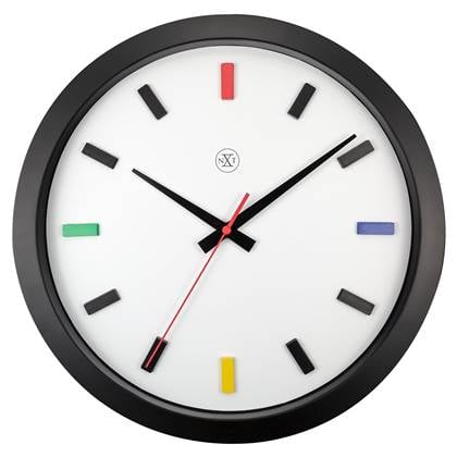 NeXtime - Kleurrijke wandklok - 36cm - Stille klok - Multicolor - nXt