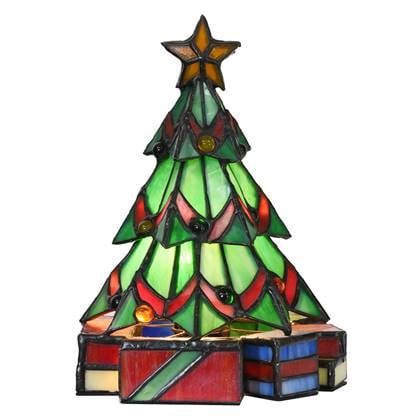 Lumilamp Tiffany Tafellamp Kerstboom 17*17*23 Cm Groen Glas Tiffany Bureaulamp Tiffany Lampen Glas I