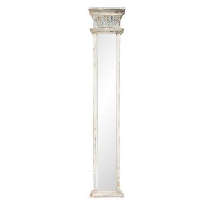 Clayre & Eef Spiegel 28x145 cm Wit Hout