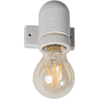 ETH vintage wandlamp glad porselein E27 Grijs