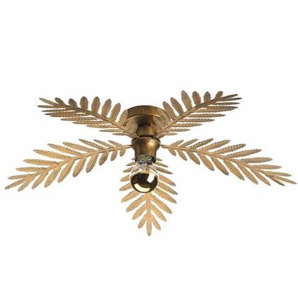 Ylumen Plafondlamp Palm 5 bladen Ø 60 cm goud bruin Bruin, Goud