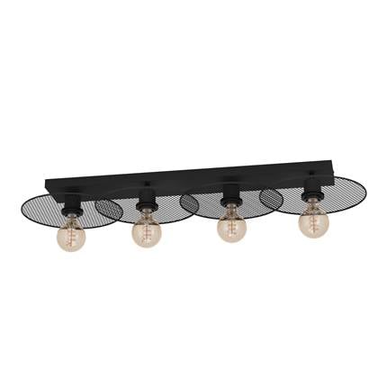 EGLO Ikeston Plafondlamp - E27 - 95 cm - Zwart - Staal