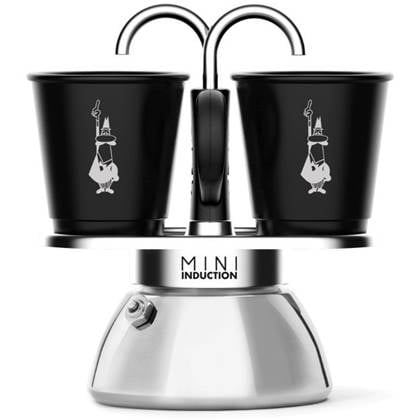 Bialetti Mini Express Percolator - 2 kops - Met 2 kopjes Zilver