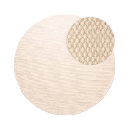 Nordic Weavers Rond wollen vloerkleed - Ulstein wit - 200 cm rond