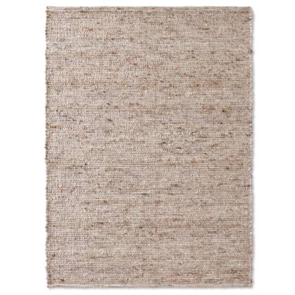 Tapeso Wollen vloerkleed - Bokn - 70x130 cm Beige