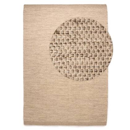 Nordic Weavers Wollen vloerkleed - Ulstein naturel| - 140x200 cm Grijs