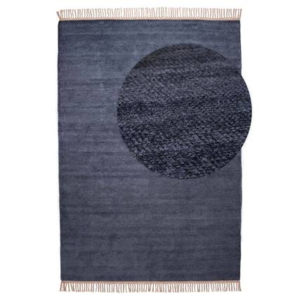 Tapeso Viscose vloerkleed - Gem blauw - 300x400 cm