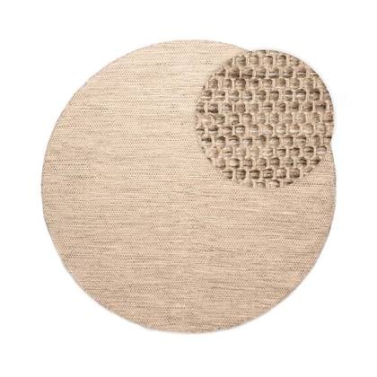 Nordic Weavers Rond wollen vloerkleed - Ulstein naturel|grijs - 150 cm