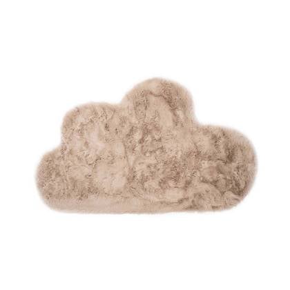 Tapeso Kindervloerkleed wolkje - Fluffy taupe - 70x115 cm