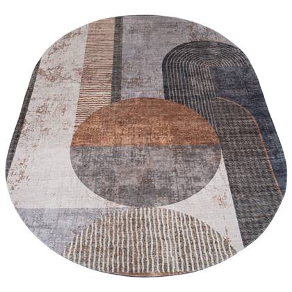 Veer Carpets - Vloerkleed Ova - Ovaal 160 x 230 cm Bruin