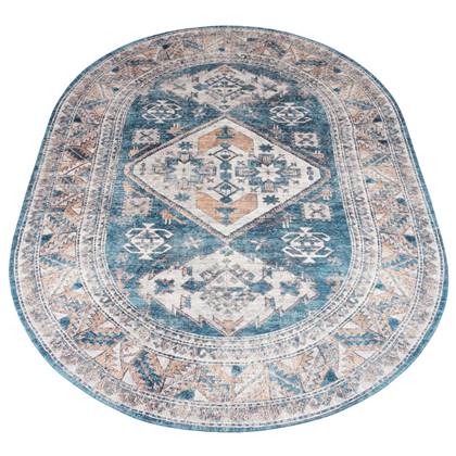 Veer Carpets - Vloerkleed Laria Blue 4 - Ovaal 200 x 290 cm