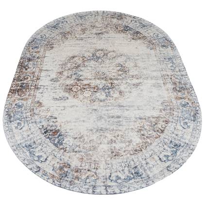 Veer Carpets - Vloerkleed Viola Taupe - Ovaal 200 x 290 cm