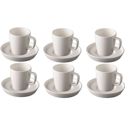 Palmer Koffiekop en schotel Da Vinci 16 cl 11 cm Offwhite 6 stuk(s)