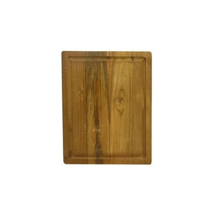 Snijplank naturel met groef - 35x25x3 - Naturel - Oud Teakhout