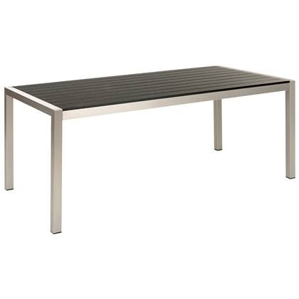 Beliani - VERNIO - Tuintafel - Zwart|Zilver - 90 x 180 cm - Aluminium