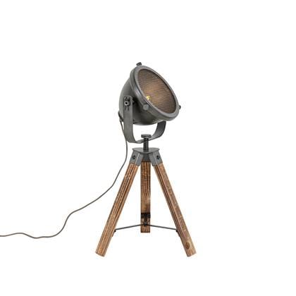 QAZQA Tafellamp emado Grijs Industrieel D 30cm