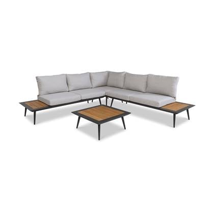 Lanterfant Loungeset Willem | Aluminium | Zwart | 5 personen