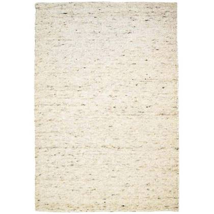 Tapeso Wollen vloerkleed handweef Ylva - beige - 200x240 cm